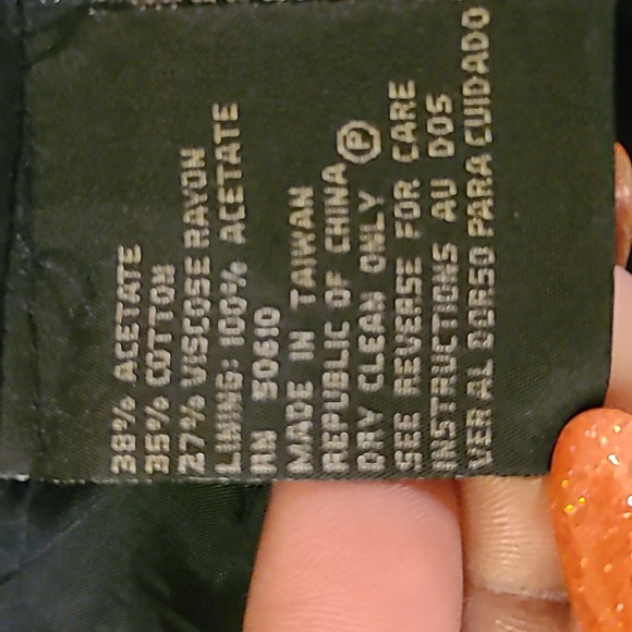 Kasper & Company Black Jacquard Fabric Jacket A.S.L. Size 12 - Picture 7 of 12